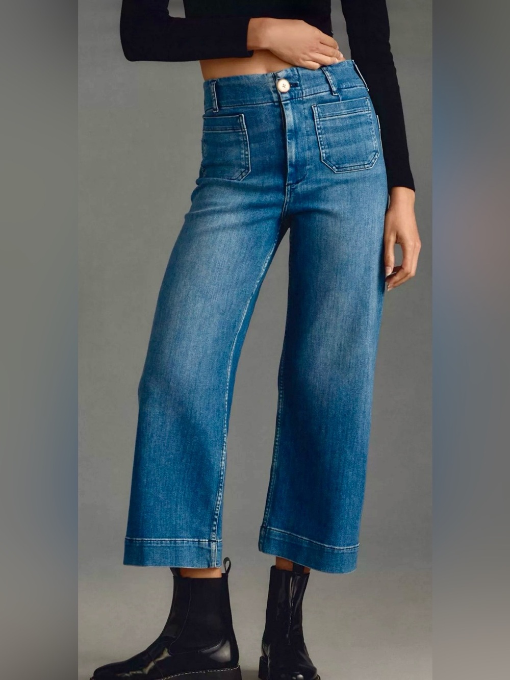 Maeve The Denim Colette Cropped Wide-Leg Jeans Women’s Size 27
